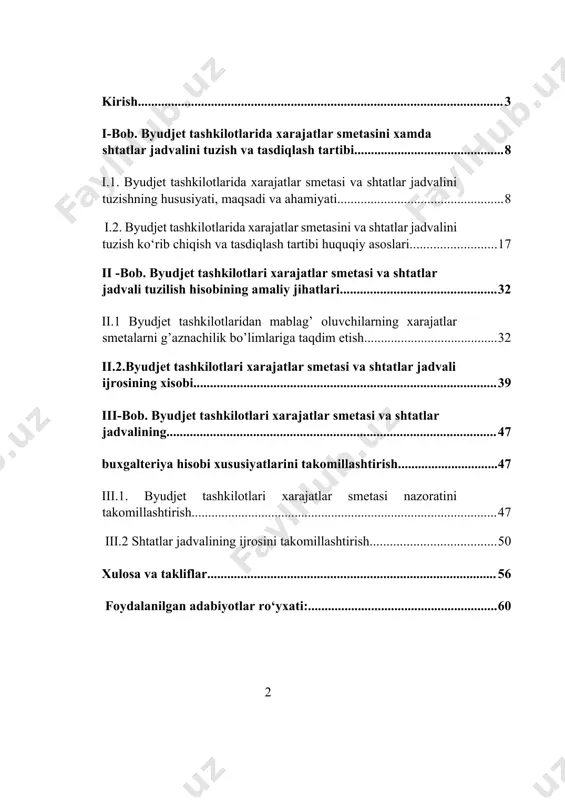 zning jahon iqtisodiy maydonida ishonchli va to‘lov qobiliyatiga ega hamkor ekanligi. chet el sarmoyasini jalb etish bo‘yicha qulay shart-sharoitlarning yaratilganligi. o‘zbekiston – xalqaro hamjamiyatning va global moliyaviy-iqtisodiy bozorning ajralmas tarkibiy qismi. 2013 yilda byudjet tashkilotlari xodimlarining ish haqi, pensiyalar, nafaqa va stipendiyalar miqdorini o‘rtacha 23 foizdan kam bo‘lmagan darajada oshirish. 2013 yilda va keyingi ikki yilda aholi real daromadlarini kamida biryarim barobar ko‘paytirish vazifasi qo‘yilmoda[footnoteref:2]. [1: i.a.karimov 2012 yilda mamlakatimizni ijtimoiy-iqtisodiy rivojlantirish yakunlari hamda 2013 yilga mo‘ljallangan iqtisodiy dasturning eng muhim ustuvor yo‘nalishlariga bag‘ishlangan vazirlar mahkamasining majlisidagi ma’ruzasi. xalq so‘zi gazetasining 2013 yil 19 yanvar №13 (5687). ] [2: i.a.karimov 2012 yilda mamlakatimizni ijtimoiy-iqtisodiy rivojlantirish yakunlari hamda 2013 yilga mo‘ljallangan iqtisodiy dasturning eng muhim ustuvor yo‘nalishlariga bag‘ishlangan vazirlar mahkamasining majlisidagi ma’ruzasi. xalq so‘zi gazetasining 2013 yil 19 yanvar №13 (5687). ] ko‘rib chiqilayotgan ishning dolzarbligi, respublikamizdagi byudjet tashkilotlarining buxgalteriya hisobi, tahlili va audit tizimini xalqaro buxgalteriya hisobi va audit standartlari …