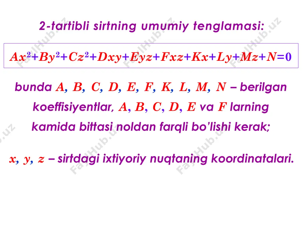 ikkinchi tartibli sirtlar - Page 4