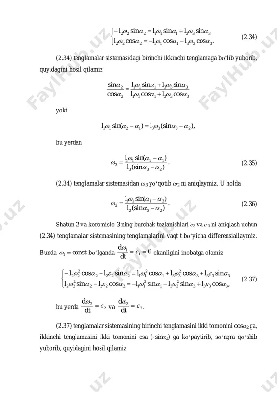krivoship-koromisloli mexanizmlarni analitik va grafo-analitik tahlil etish - Page 4