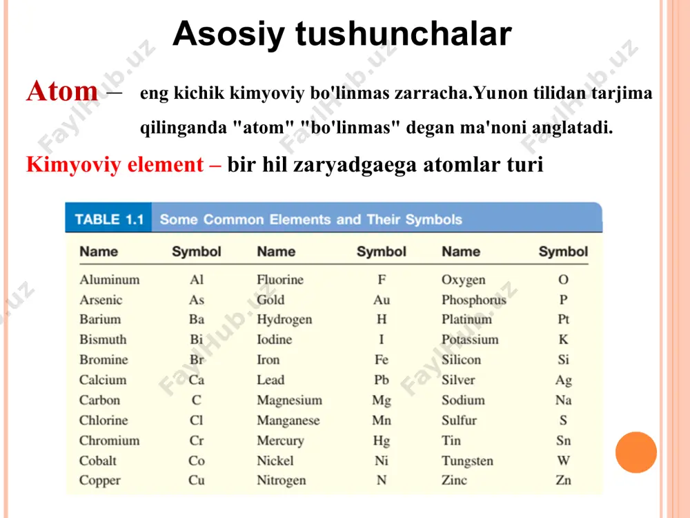 k qonuni –kimyoviy elementlarning xossalari, shuningdek elementlar birikmalarining shakllari va xususiyatlari davriy ravishda ularning atomlari yadrolari zaryadining kattaligiga bog'liq. * ekvivalentlar qonuni (1792 -1794 г., rixter): qoldiqsiz reaksiyaga kirishuvchi moddalarning massalari bir-biri bilan ularning ekvivalent massalari sifatida bog'lanadi. elementlar bir-biri bilan kimyoviy ekvivalentlariga proportsional og'irlik nisbatlarida birlashadi. element ekvivalenti - bu 1,008 og'irlik qismi vodorod yoki 8 og'irlik qismi kislorod bilan birikadigan yoki bu miqdorlarni birikmalardagi o'rnini bosadigan og'irlik miqdori. * основы химии. а. згуро * основы химии. а. згуро 2 1 2 1 эк эк m m m m =