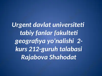 shaharlarni joylashtirish — PPTX