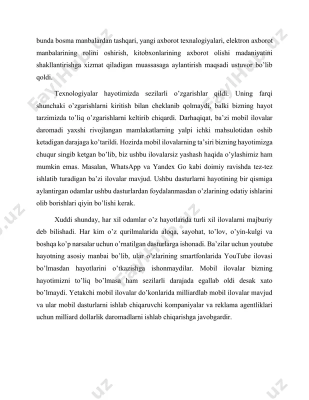 lot tahlilini oʻtkazish bilan dasturlashni tekshirishga ketadigan vaqt va pulni tejash mumkin. agar gʻoya ish bersa, keyingi qadamga oʻtsa boʻladi. prototip ishlab chiqish uchun figma juda mos keladi 3. kod yozish. ilova yaratish uchun quyidagi dasturlash tillarini bilish kerak boʻladi: · ios uchun mobil dasturlashga — swift yoki objective-c; · android uchun – java yoki kotlin; · istalgan muhitda ishlaydigan kross platforma ilovalari uchun aniq freymvorklar va boshqa dasturlash tillarini, masalan, react native uchun javascript, html va css, flutter uchun dart kabilarni bilish talab qilinadi. dasturchining mutaxassisligi va auditoriyani bilishi texnologiyani tanlashga taʼsir koʻrsatadi. agar oziq-ovqatlar yetkazish uchun ilova ishlab chiqish kerak boʻlsa, bunda raqobatchilardan ortda qolmaslik va foydalanuvchilar uchun qulay tajriba yaratishga urinish muhim. foydalanuvchilar operatsion tizimning oxirgi yangilanishini olishi, ilova esa telefon xotirasida koʻp joy egallamasligi uchun nativ dasturlash tillaridan foydalanib kod yozishga toʻgʻri kelishi mumkin. bular har bir operatsion tizim uchun tabiiy tillarning nomi. bank ilovasida esa …