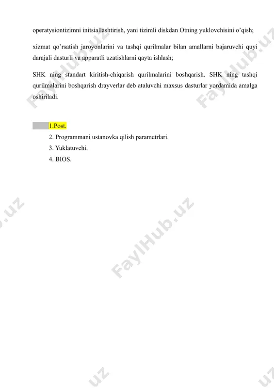 lar to uchurulguncha saqlanib qoladi. xotira prom. xotira promni tayorlashdan so’ng xoxlagan ma’lumotni ko’chirishi mumkin. u 70 yillar texas instri ments kompaniyasida ishlab chiqarilgan bo’lib, uning hajmi 1 klbaytda 2mgbaytgacha bo’lgan jajmgacha ega edi. bu mikrosxemalar aniqlanmas bo’lishi nomerlar ko’rinishi 27 nnnn markerda ko’rsatilgan, prom ti, nnn krestal hajmi klbaytda o’lchanadi. ko’pchilik ps yokki prom mikrosxemada 27512 yoki 2710000, qaysilar hajmini egallab olgan, 512 klbayt yoki mgbaytgacha ishlatiladi.uylaganda bu mikrosxema ishlagandan so’ng hech qanday axbarotni o’ziga saqlaydi. bu prom har xil ko’rinishning bir vaqt ichida taniqli bo’ldi. eprom da bo’lgan ma’lumotlarini o’chirish mumkin. eprom mikrosxemasi kvartsiviy oynadan aniq ko’rinib turdi. to’g’ri krittalning ustida joylashgan siz kristalni mag’zidan aniq ko’rishingiz mumkin. eprom mikrosxemasi o’sha promdagi bo’lgan raqamga 27 nnnn, ega eprom mikrosxemasiga bo’lgan kavarsiviy oynasi odatda mayin lenta bilan yopishtiriladi. chunki binafsha nurlaridan ogoh bo’lishi uchun. ularning tarkibida quyosh nuriga kiradi va albatta quydagi chiroqlardan ham ma’lumotlar yo’q bo’lishi mumkin. o’sha …