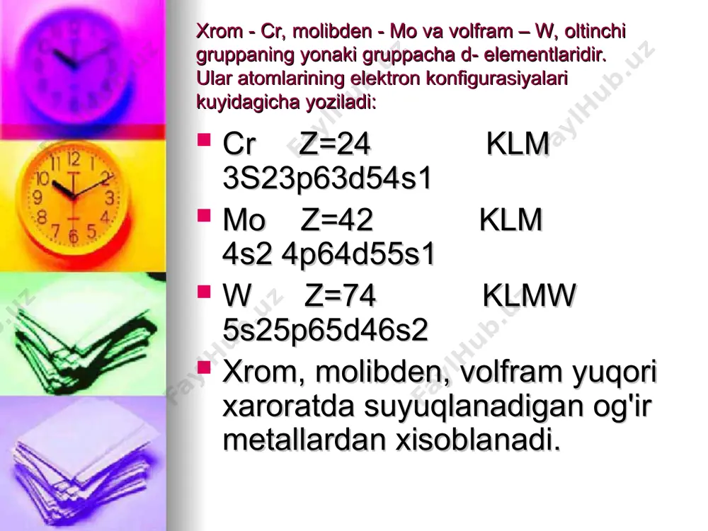 vi guruxning d-elementlari - Page 3