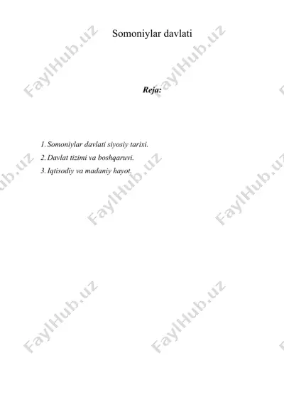 somoniylar davlati — DOC
