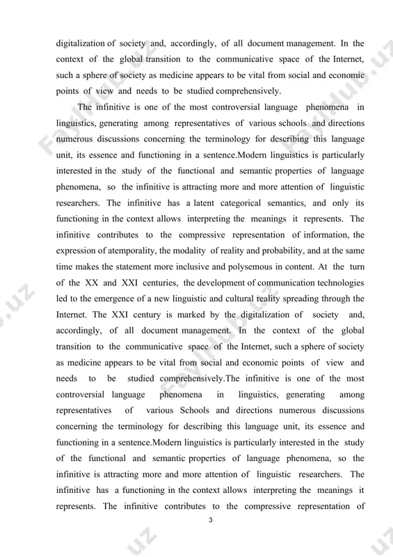 subject of the work is peculiarities and analyses them. theoretical and practical significance of the work deals with the fact that it gives full information and analyses about the infinitive the structure of the work consists of an introduction, two chapters, a conclusion, and references. the introduction describes the theoretical foundation of the work and its actuality. the main part includes two chapters. chapter i includes the following: a) stephen cranes life; b) stephen crane`s role in literature. chapter ii provides the following information: about the most famous work of stephen crane; stephen cranes style and techniques in his work; short plot of the work. in conclusion, we sum up the information from both chapters and suggest our recommendations. the references include the alphabetical list of the sources used to carry out the work on the subject matter of the course paper. chapter i. semantic content of the infinitive forms …