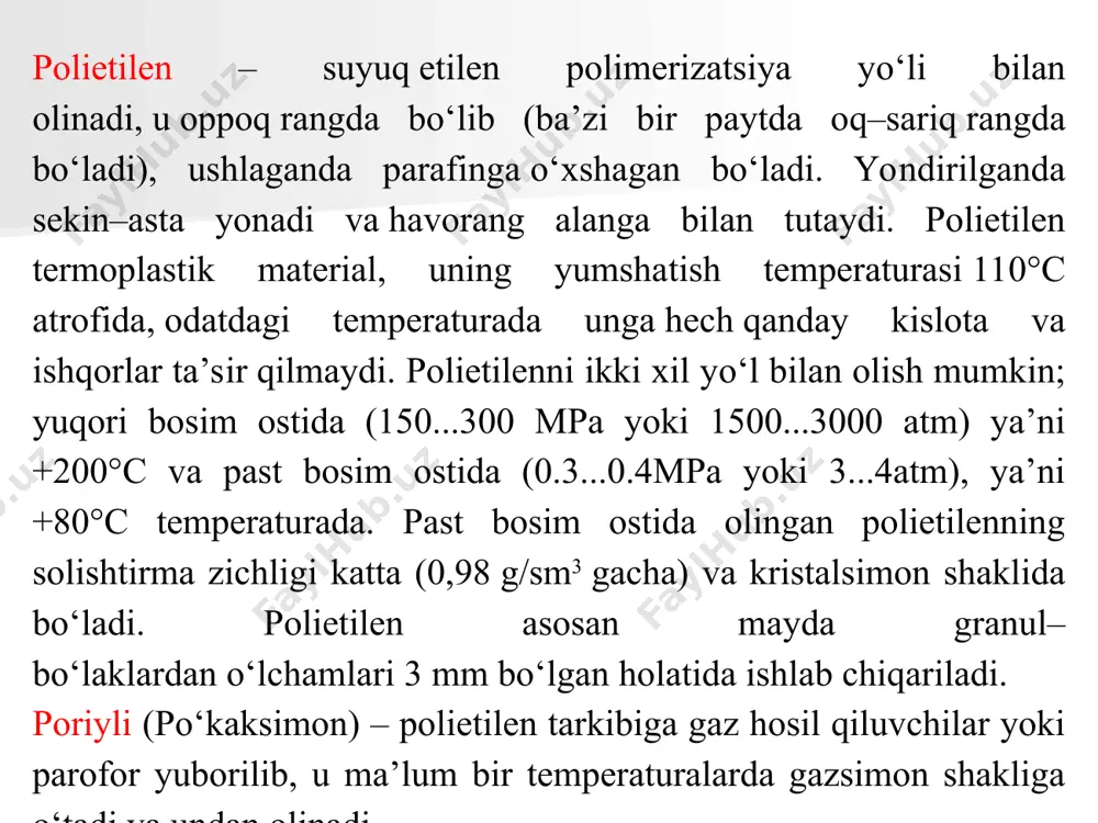 qami, ikkinchisiga –2, uchinchisiga –3, to‘rtinchisiga –4 raqamlari bosiladi. birinchi raqam oq yoki sariq rang, 2 – ko‘k yoki moviy, 3 – qizil yoki malinasimon, 4 – qora ranglar bilan belgilanadi. sim kesimi bir xil plastmassa izolyatsiyali kabelning nolli simi havo rang, rezina izolyatsiyasi istalgan rangda bo‘lishi mumkin. yerlanadigan sim izolyatsiya o‘z rangi bilan boshqalaridan farqlanadi. u ikki xil rangli yoki "o" raqam bilan belgilanadi. to‘ldirgich. qog‘oz va plastmassa izolyatsiyali kabellarda havo bo‘shliqlarini bartaraf etish va kabelga yumaloq shakl berish maqsadida izolyatsiyalangan fazalar va belbog‘ izolyatsiyasi oraliqlarida to‘ldirgich qo‘llaniladi. qog‘ozli belbog‘ izolyatsiyali ko‘p fazali kabellarning izolyatsiyalangan simlari oralig‘ida sulfat qog‘ozli kanop to‘ldirgichi qo‘llaniladi. plastmassa izolyatsiyali kabel to‘ldirgichlari quyidagilarni tashkil etadi: izolyatsiya polietilendan, so‘nuvchan yoki vulkanlangan polietilendan iborat bo‘lganida to‘ldiruvchi polietilendan izolyatsiya materiali polivinilxlorid plastikatidan iborat bo‘lsa, to‘latgich xam polivinilxlorid plastikatidan tayyorlanadi; kuchlanishi 3kv gacha kabellarda to‘ldirgich shimdirilmagan kabel tolalari yoki qat-qat shisha tolalaridan tayyorlanadi. kuchlanishi 1kv gacha bo‘lgan plastmassa izolyatsiyali …