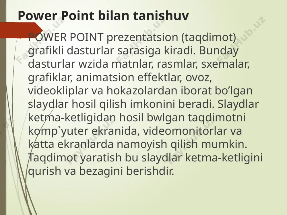 slayd tuzilishini o‘zgartirish va slaydlarga matn kiritish - Page 4