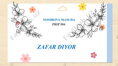 zafar diyor nosirova masuda — PPTX