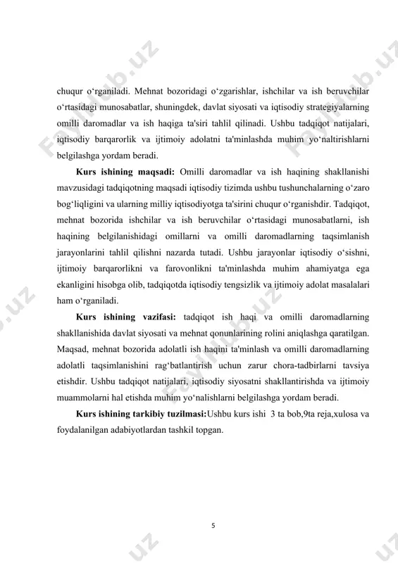 chiqarish jarayonida ishlatiladigan moddiy va moliyaviy resurslarni ifodalaydi. ushbu omil, ishlab chiqarish vositalarini, texnologiyalarni va moliyaviy sarmoyalarni o‘z ichiga oladi. kapital omilining samaradorligi, innovatsiyalarni joriy etish va texnologik rivojlanishga bog‘liq. yangi texnologiyalar va ishlab chiqarish usullarini joriy etish, ishlab chiqarish samaradorligini oshiradi va iqtisodiy o‘sishni rag'batlantiradi. tadbirkorlik omili, ishlab chiqarish jarayonini tashkil etish, resurslarni boshqarish va yangi g‘oyalarni amalga oshirishga qaratilgan faoliyatdir. tadbirkorlar, risklarni qabul qilib, yangi mahsulotlar va xizmatlarni ishlab chiqarishga harakat qiladilar. ularning innovatsion yondashuvlari iqtisodiy o‘sishni ta'minlashda muhim rol o‘ynaydi. tadbirkorlikni rivojlantirish, iqtisodiyotda yangi ish o‘rinlarini yaratadi va raqobatbardoshlikni oshiradi. omilli daromad tushunchasi, iqtisodiy o‘sishni ta'minlash va milliy boylikni oshirish jarayonida muhim ahamiyatga ega. iqtisodiy o‘sish, omilli daromadning oshishi bilan bog‘liq bo‘lib, bu esa yangi ish o‘rinlari yaratish, aholi farovonligini oshirish va ijtimoiy barqarorlikni ta'minlashga yordam beradi. omilli daromadning oshishi, mamlakatlar o‘rtasidagi iqtisodiy farqlarni kamaytirishga va global iqtisodiy barqarorlikni ta'minlashga hissa qo‘shadi. biroq, omilli daromadni oshirish jarayonida …