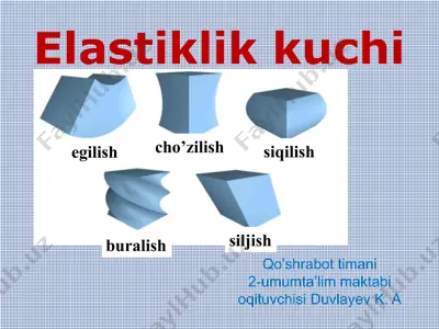 elastiklik kuchi — PPTX