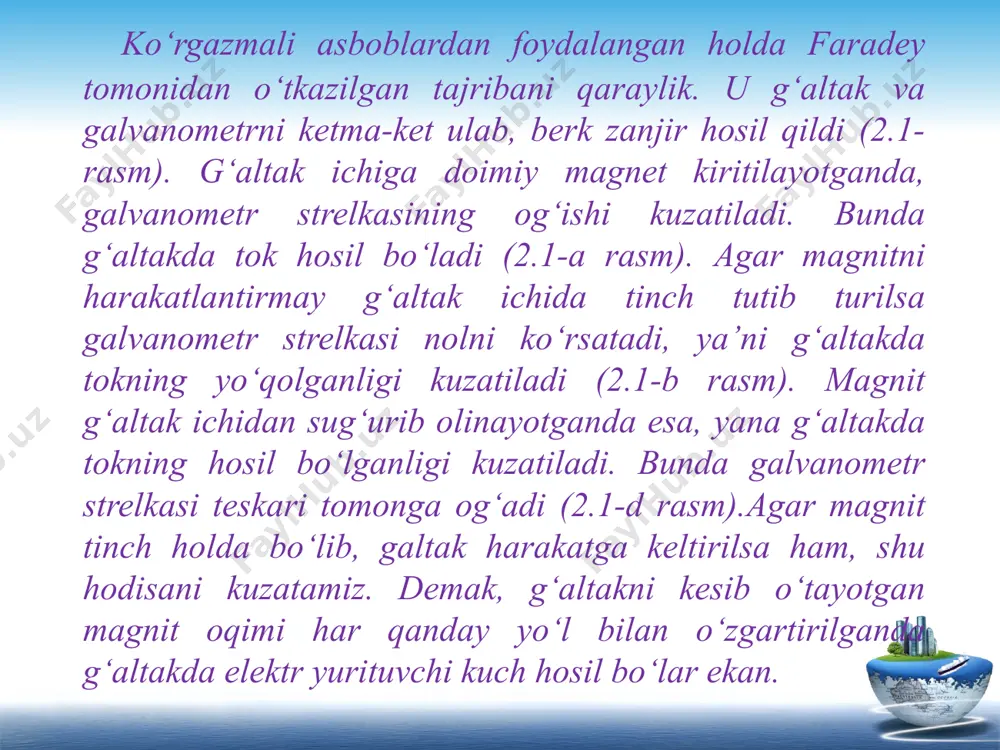 elektromagnit induksiya hodisasining faradey-maksvell talqini - Page 4