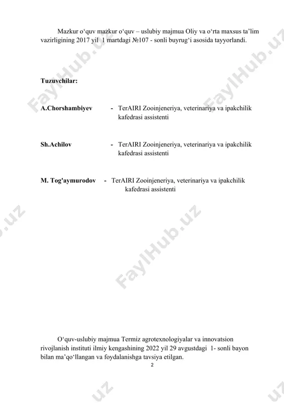 vonlar. fiksatsiya fransuzcha - fixation, lotincha – fixus bo‘lib, mahkamlash, mustahkam ushlab turish ma’nosini bildiradi. veterinariya amaliyotida operatsiyaning muvaffaqiyatli o‘tishi fiksatsiyaga bog’liq. 1. operativ kirishuv uchun yaxshi sharoit yaratiladi. 2. hayvon harakatlarini cheklab jarroh uchun sharoit yaratiladi. 3. hayvonning jarroxga va uning yordamchilariga shikast yetkazmasligi uchun oldi olinadi. fiksatsiya qilish usullari har xil bo‘lib, hayvon xarakteriga, operatsiya qilish turiga bog’liq bo‘ladi. qoramollarni vizual va qo‘l bilan paypaslab tekshirganda o‘qituvchi va talabalar xavfsizlikka rioya qilib, hayvonning tepishi, tishlashi va shoxlashidan ehtiyot bo‘lishi kerak. qoramol va otlar yoniga oldindan yoki yonboshidan ovoz chiqarib, uning diqqatini o‘ziga jalb qilib yaqinlashishi kerak. otlarning quloqlariga e’tibor beriladi, agarda quloqlarining uchlari bir-biriga yaqinlashsa, demak hayvon kelayotgan kishini ko‘rganligini bildiradi. itlarni tekshirishdan oldin, it egasi yordamida tishlamasligi uchun jag’larini fiksatsiya qilish yoki bint bilan bog’lash lozim. agarda itning og’zidan so‘lak oqib, pastki jag’i osilib, ovozi xirillab, oyoqlarini sudrab bosish belgisi sezilsa – quturish kasalligiga gumon qilinadi. mushuklar …