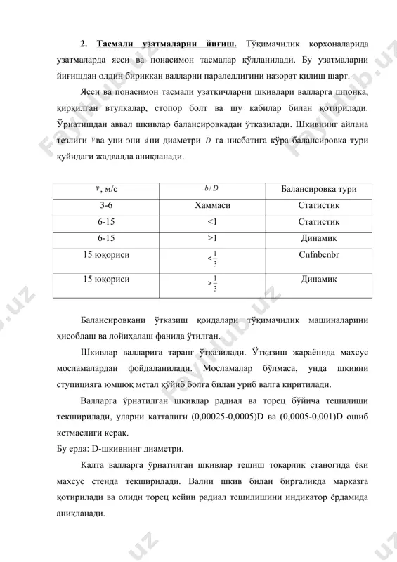 тасмали узатмаларнинг ишлаш жараёнлари. - Page 3