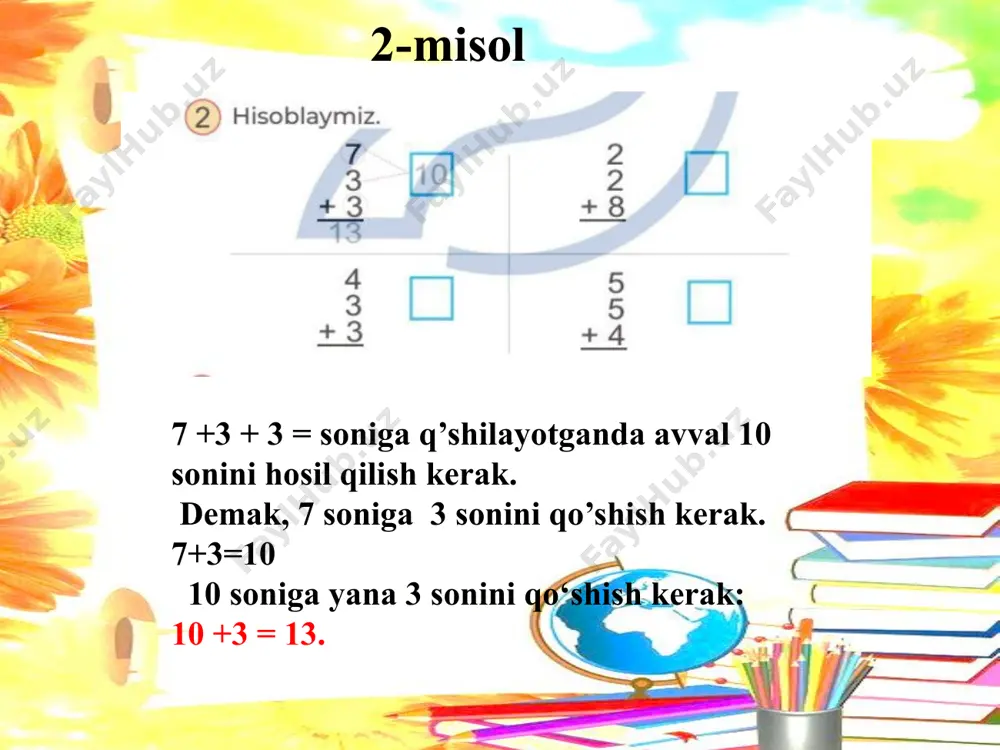 sonlarni o‘nlikdan o‘tib qo‘shish dars ishlanmasi - Page 4