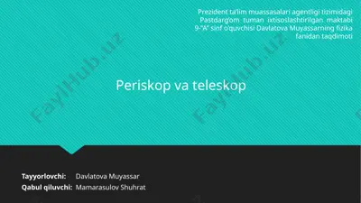 periskop va teleskop — PPTX