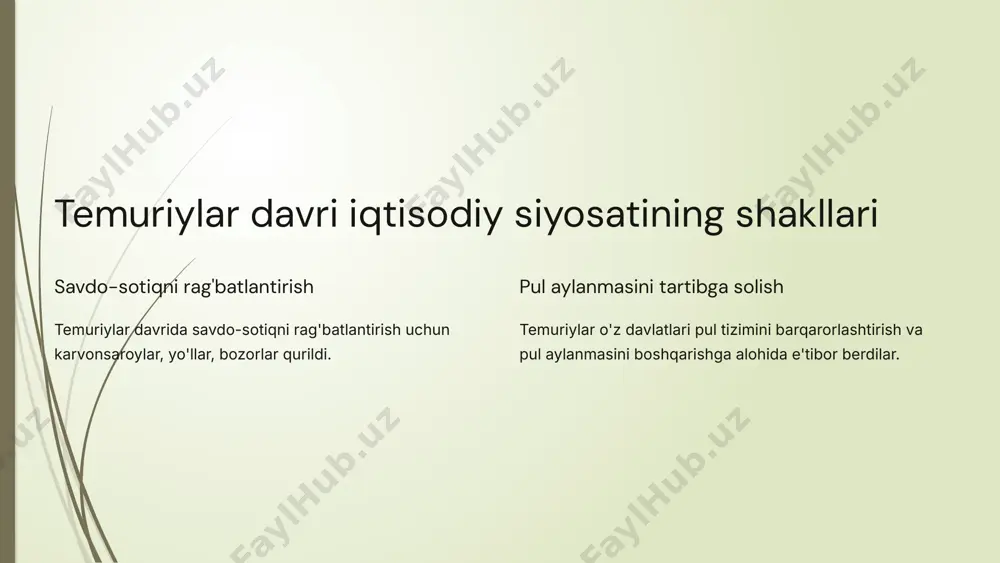 temuriylar davri: iqtisodiy siyosat va rivojlanish - Page 3
