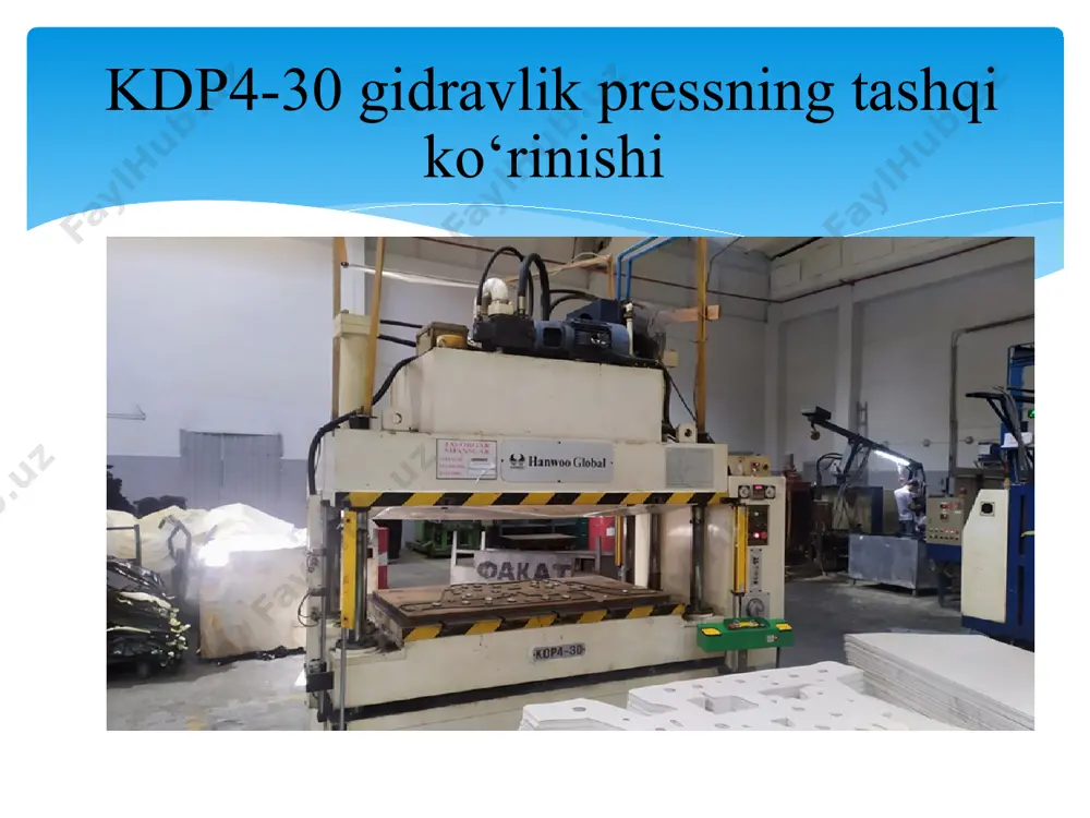 amka pressning sxematik koʻrinishi elektr yuritma turlari va pressga mos variant tanlovi zamonaviy sanoat texnologiyalarida elektr yuritmaning roli juda muhim. ayniqsa, og‘ir yuklamali va uzluksiz ishlov beruvchi mashinalarda elektr yuritma tanlovi butun tizimning samaradorligi, energiya iste’moli va ishonchliligini belgilaydi. kdp4-30 press dastgohi kabi avtomatlashtirilgan gidravlik tizimda bu tanlov yanada murakkabroq, chunki harakat fazalari turli yuklama va tezlikda amalga oshiriladi. press qurilmalari uchun elektr yuritma tanlashda asosiy maqsad — harakatni samarali, xavfsiz va energiyaviy jihatdan tejamkor boshqarishdir. bu bo‘limda turli elektr yuritma turlarining ishlash prinsipi, afzallik va kamchiliklari, press qurilmasi bilan mosligi tahlil qilinadi va optimal variant asoslanadi. maxsus qism ko‘rsatkich dc yuritma asinxron (ac) sinxron servo tezlik nazorati juda yaxshi yaxshi (vfd bilan) juda yaxshi juda aniq yuklama bardoshliligi o‘rtacha yuqori yuqori o‘rtacha pozitsiyaviy aniqlik yaxshi yaxshi a’lo juda a’lo xizmat muddati past yuqori yuqori o‘rtacha ta’mirlash chastotasi tez kam kam tez-tez avtmatlashtirilga moslik o‘rtacha yuqori yuqori yuqori narxi o‘rtacha …