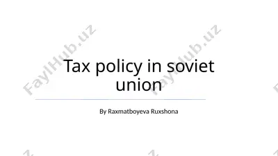 tax policy in soviet union — PPTX