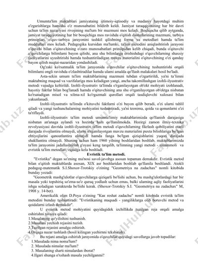 umumta'lim maktablari va jamiyat taraqqiyoti — DOCX