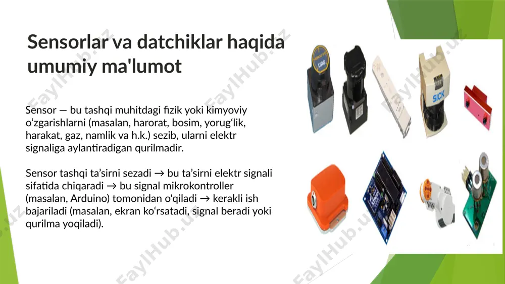 sensorlar va datchiklarning boshqaruv tizimlari - Page 4