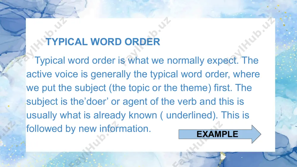 emphasis: changing word order to change focus - Page 5