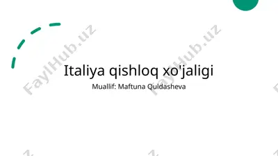 italiyaqishloqxo'jaligi — PPTX