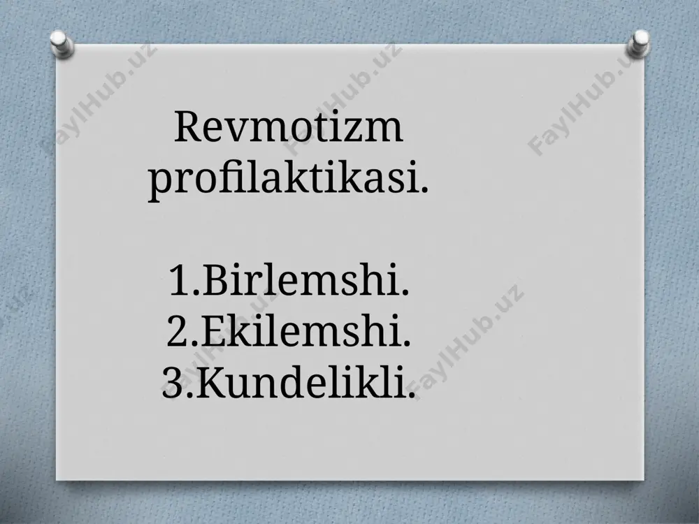 k darejesine qarap barliq turdegi stomatologiyaliq monipulyaciyalarda tomendegishe kundelikli profilaktika otkeriledi. to'men beyimlik darejesinde: operaciyadan 1 sagat aldin per os 2 gr amoksicillin yamasa 2 gr fenoksimetilpenicillin.operaciyadan son 1 gr amoksicillin. beyimlik darejesi joqari bolsa: operaciyadan aldin muskil ishine 1 gr amoksicillin ham 80-100 mg gentamicin operaciyadan keyin 6 sagat otip 1gr amoksicillin. penicillinge allergiyası bolsa yamasa kóp waqıt dawamında penicillin menen dawalaw kursı alıp barılǵan bolsa,: 1,5 g eritromicin per os túrinde 1 saat aldın hám 0,5 gr per os túrinde 6 saattan soń operaciyadan keyin qollanıladı. image1.jpeg image2.png