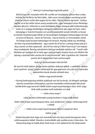 oila tarbiyasining ahamiyati — DOC