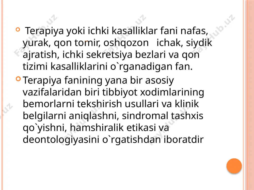 terapevtik kasalliklar fanining rivojlanishi va xususiyatlar - Page 5
