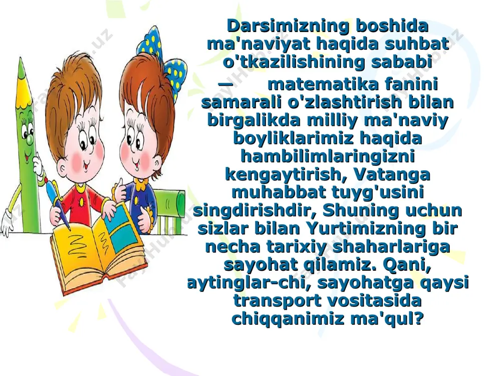 «qoldiqli bo'lish» (3 sinflar uchun sayohat darsi) - Page 5