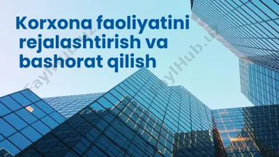 korxona faoliyatini rejalashtirish va bashorat qilish — PPTX