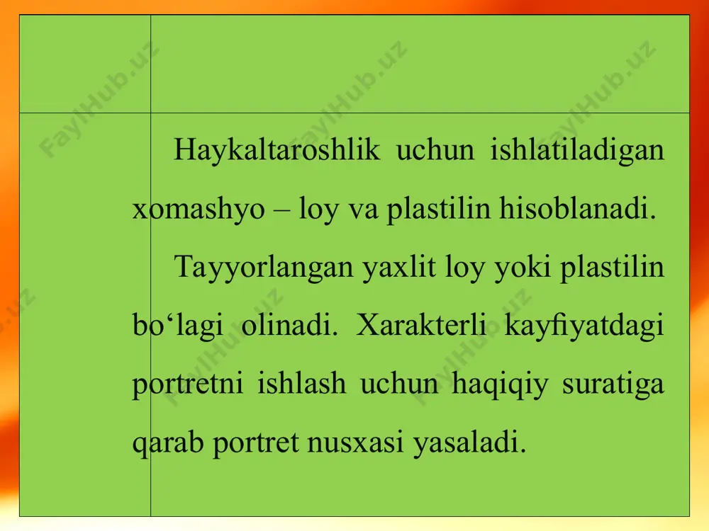 plastilin yoki loydan xarakterli kayfiyatdagi portret ishlash 5 - sinf - Page 3