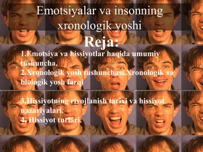 emotsiyalar va insonning xronologik yoshi — PPTX