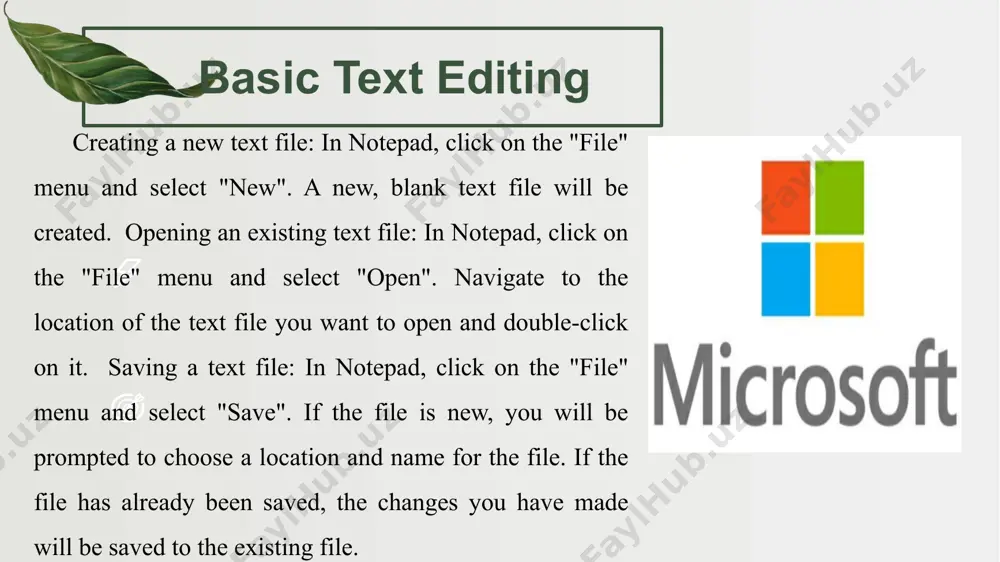 new file, right-click in a folder and select "new" > "text document". to create a new folder, right-click in a folder and select "new" > "folder". opening files and folders; to open a file or folder, double-click on it. you can also right-click on a file or folder and select "open". saving files; to save a file, click on the "file" menu and select "save". you can also press the "ctrl" and "s" keys simultaneously to save a file.copying and moving files and folders, to copy a file or folder, right-click on it and select "copy". to move a file or folder, right-click on it and select "cut". to paste a copied or moved file or folder, right-click in the destination folder and select "paste". deleting files and folders; to delete a file or folder, right-click on it and select "delete". you can also press the "delete" key on your …