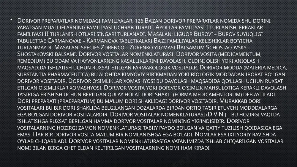 dori vositalari nomenkulaturasining yasalishi - Page 4