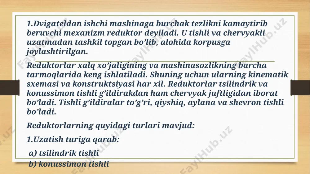 reduktor detallarining konstruktiv o‘lchamlarini aniqlash - Page 3