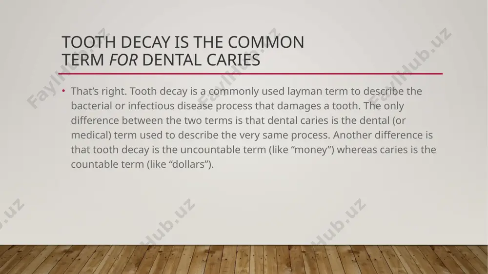 not have any symptoms at all. as the decay gets larger, it may cause signs and symptoms such as: toothache, spontaneous pain or pain that occurs without any apparent cause tooth sensitivity mild to sharp pain when eating or drinking something sweet, hot or cold visible holes or pits in your teeth brown, black or white staining on any surface of a tooth pain when you bite down causes cavities are caused by tooth decay — a process that occurs over time. here's how tooth decay develops: plaque forms. dental plaque is a clear sticky film that coats your teeth. it's due to eating a lot of sugars and starches and not cleaning your teeth well. when sugars and starches aren't cleaned off your teeth, bacteria quickly begin feeding on them and form plaque. plaque that stays on your teeth can harden under or above your gum line into tartar …