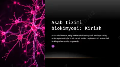 asab tizimi biokimyosi — PPTX
