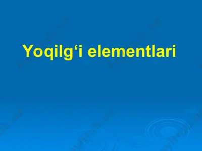 neft va tabiiy gaz mahsulotlarining xossalari — PPT