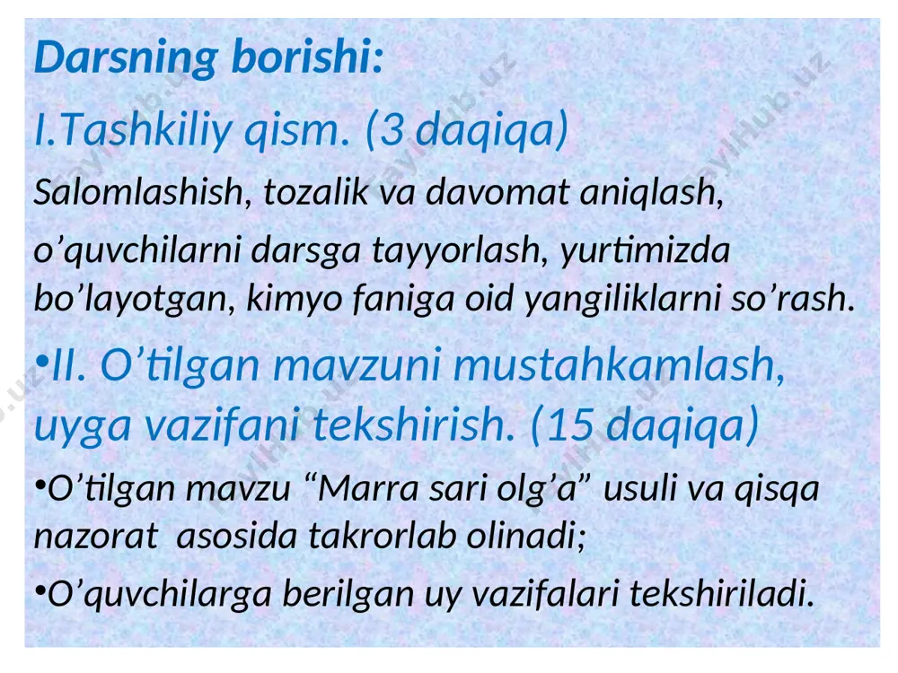 ugurt bilan ta’sirlashuvidan sulfidlar olinadi. 2na + s → na2 s natriy sulfid, 2k + s → k2 s kaliy sulfid. natriy va kaliyning metallmaslar bilan birikmalari ion bog‘li qattiq moddalar. natriy va kaliy suv bilan odatdagi sharoitda juda shiddatli, hatto yonish va portlash bilan ta’sirlashadi.natijada, natriy yoki kaliy gidroksid va vodorod hosil bo‘ladi: 2na + 2h2o→ 2naoh + h2 2k + 2h2o → 2koh + h2 natriy va kaliy kislotalar bilan shiddatli tarzda reaksiyaga kirishadi [hcl, hbr, hi, h2s,h2so4(suyul.)]. natijada, vodorodni siqib chiqarib, tuzlar hosil qiladi: 2k + 2hcl → 2kcl + h2 natriy va kaliyning metallmaslar bilan birikmalari ion bog‘li qattiq moddalar. natriy va kaliy suv bilan odatdagi sharoitda juda shiddatli, hatto yonish va portlash bilan ta’sirlashadi.natijada, natriy yoki kaliy gidroksid va vodorod hosil bo‘ladi: 2na + 2h2o→ 2naoh + h2 2k + 2h2o → 2koh + h2 natriy va kaliy kislotalar bilan shiddatli tarzda reaksiyaga kirishadi [hcl, …