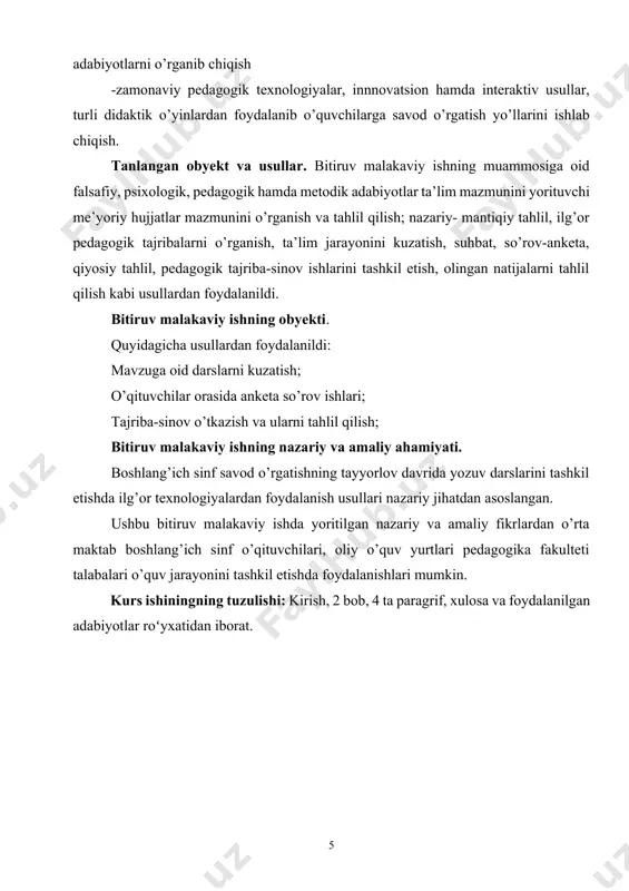 iq ravishda bajara olish o'qish va yozish ko'nikmasi deyiladi.ushbu ko'nikma bilimni talab qiladi, chunki har qanday ko'nikmalarsiz shakllanmaydi. bilim ko'nikmaga aylanmagan bo'lishi iiuimkin. masalan, bola v harfining elementlarini, yozuv chiziqlari bo’ylab qanday joylashtirilishini bilib, uni daftarda yoza olmasligi yoki o'quvchi harflarni tanib, ularni o'qiy olmasligi mumkin. ko’nikmasini hosil qilish uchun boshqa faoliyat turlari, ya'ni yozish jarayonida partada to'g'ri o'tirish, ruchkani barmoqlar orasida tutitsh, daftarni qiyalikda qo'yish kabilar ham o'rgatiladi. o'qish va yozish ko'nikmasi takomillashtirila borib, malakaga aylantiriladi. malakaning shakllanishi uchun bir faoliyat bir necha marta takrorlanishi lozim. yozish malakasida o'quvchi ruchkani qanday ushlash, qanday yurgizish haqida o'ylab o'tirmay, so'z va gaplarni yoza boshlaydi. demak, o'qish va yozish malakasi harakatning o'ylab o’tirmay amalga oshirilish jarayonidir. malaka o'qitishning keyingi bosqichlarida mustahkamlanib, avtomatlashish darajasiga yetkaziladi. o'qish va yozish kishi nutq faoliyatining turi bo'lib, u nutqqa oid malakadir. o'qish malakasi ham, yozish malakasi ham nutq faoliyatining boshqa turlari bilan, ya'ni og'zaki hikoya qilish, o'zgalar …