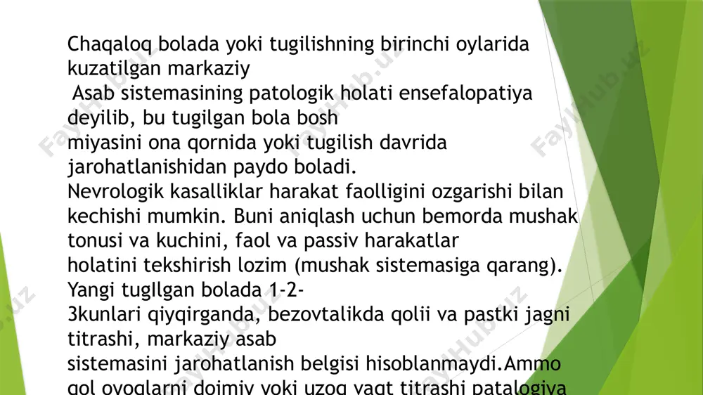 bolalarda asab tizimini jarohatlanish semiotikasi va sindromlari - Page 5