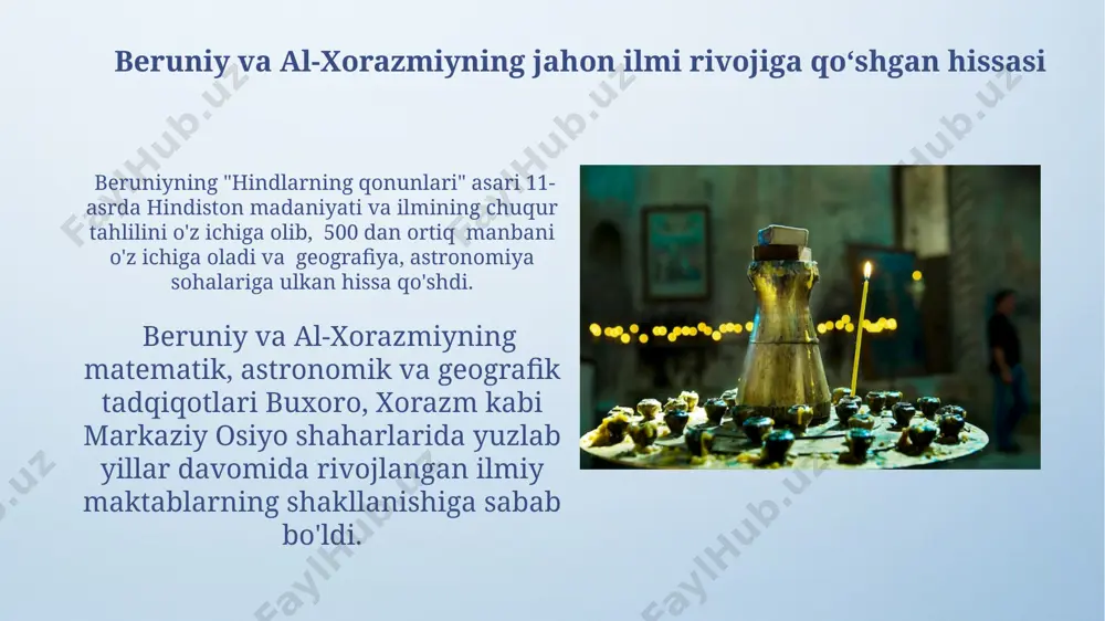 abu rayhon beruniy va al-xorazmiyning ilmiy merosi va didaktik qarashlari - Page 5
