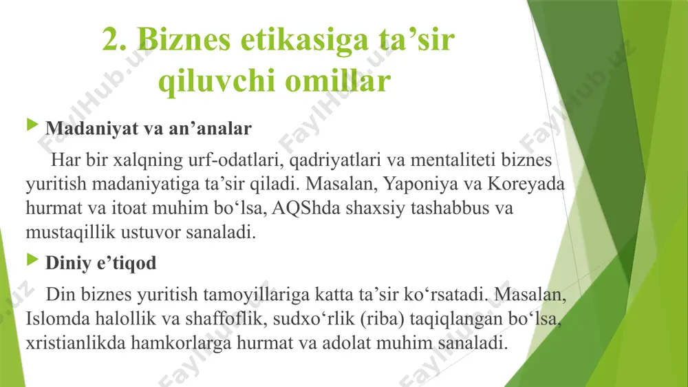 biznes madaniyati va etikasi - Page 4