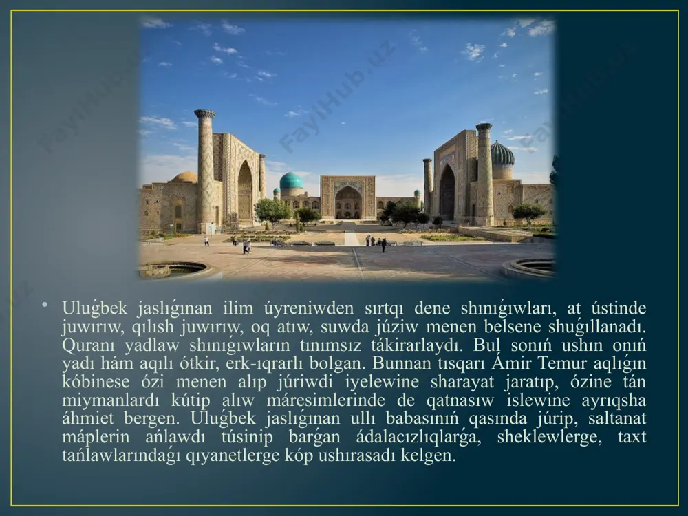 mirza ulug’bek ulim-millet tarbiyabidagi qatnashchilari - Page 5