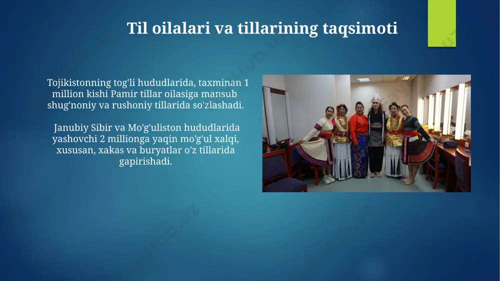 cholg'u asboblari, masalan, dutar, dotar va chang kabi 30 dan ortiq asboblardan foydalaniladi. zamonaviy madaniy jarayonlar qozogʻistonning shimoliy hududlarida koʻchmanchi qabilalarning anʼanaviy hayot tarzini saqlab qolishga qaratilgan 5 ta yirik loyiha amalga oshirilmoqda, bu esa turizm sohasini rivojlantirishga yordam beradi. tojikistonning pomir togʻlarida yashovchi 10 mingdan ortiq kishilik kichik etnik guruhlar, oʻziga xos urf-odatlarini va tilini saqlab qolgan holda, zamonaviy texnologiyalarni faol qoʻllaydilar, bu esa madaniy almashinuvning murakkab modelini namoyon etadi. ijtimoiy tuzilmalar va qarindoshlik munosabatlari oʻzbekistonning ba’zi hududlarida, ayniqsa, qishloq joylarda, mahalla tizimi 500 dan ortiq aholi yashaydigan katta ijtimoiy birlik sifatida qarindoshlik munosabatlarini va ijtimoiy hayotning ko‘p jihatlarini boshqaradi. markaziy osiyodagi ba’zi qabilalarda, masalan, qirgʻizistonning janubidagi qabilalarda, patrilineal qarindoshlik tizimi 3-4 avlodga qadar kuzatiladi va bu ularning ijtimoiy tuzilmasida muhim rol o‘ynaydi. bayramlar va marosimlar markaziy osiyo xalqlarining, xususan, oʻzbekistondagi 12 kun davom etadigan navroʻz bayrami, bahorning kelishini nishonlash bilan birga, qadimgi oʻtroq va koʻchmanchi urf-odatlarning aralashmasini aks …
