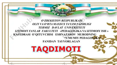 qobiliyat va pedagogik qobiliyat haqida taqdimot — PPTX