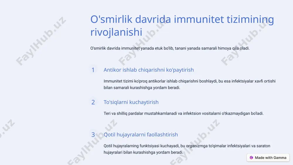 immun tizimi shakllanishi va yoshga doir o`zgarishi - Page 5