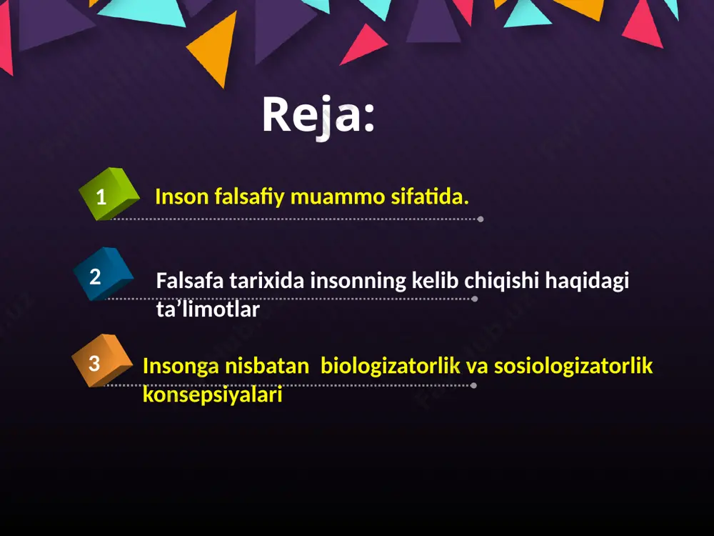da, insoniyatning eng o‘tkir aql-zakovat sohiblari e'tiboridan tushmay va ayni vaqtda o‘zining uzil-kesil, umumiy e'tirof etilgan yechimini topmay kelmoqda. inson har safar mutafakkirlar diqqat markazidan o‘rin olar ekan, uning mohiyatini yangi tarixiy sharoitda va yangicha nuqtai nazardan anglab yetishga harakat qilib, uni qayta va qayta yangidan kashf etganlar. pirovardida, falsafa fanida insondan murakkabroq va ziddiyatliroq predmet yo‘q, desak, hech mubolag‘a bo‘lmaydi. falsafaning ikki yarim ming yillik tarixi mobaynida insonga juda ko‘p ta'riflar va tavsiflar berildi, u ko‘p sonli sinonimlar orttirdiki, falsafiy tahlilning boshqa biron-bir ob'ektida bunday holga duch kelish mushkul. falsafa tarixida inson: «aqlli mavjudot»; «siyosiy hayvon»; «tabiat gultoji»; «hayotning boshi berk ko‘chasi»; «hayotning soxta qadami»; «mehnat qurollari yasovchi hayvon»; «o‘zlikni anglash qobiliyatiga ega mavjudot»; «ma'naviy va erkin mavjudot» va hokazolar sifatida talqin qilingan. sharq falsafasida inson. qadimgi sharq, xususan xitoy falsafiy tizimlari asosan sotsiotsentrik konsepsiyalardan iborat bo‘lib, ularda inson, odatda, jamiyat, sotsium bilan uzviy bog‘liq deb qaraladi. qadimgi hind …